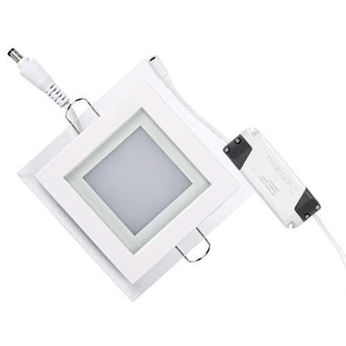 LED стъклен панел за вграждане квадрат