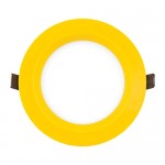 LED панел за вграждане кръгъл 6w бяла,жълта,зелена,оранжева рамка